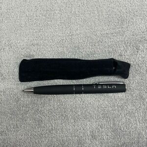 New Authentic Tesla Motors Matte Black Metal Ballpoint Roller Ball Pen
